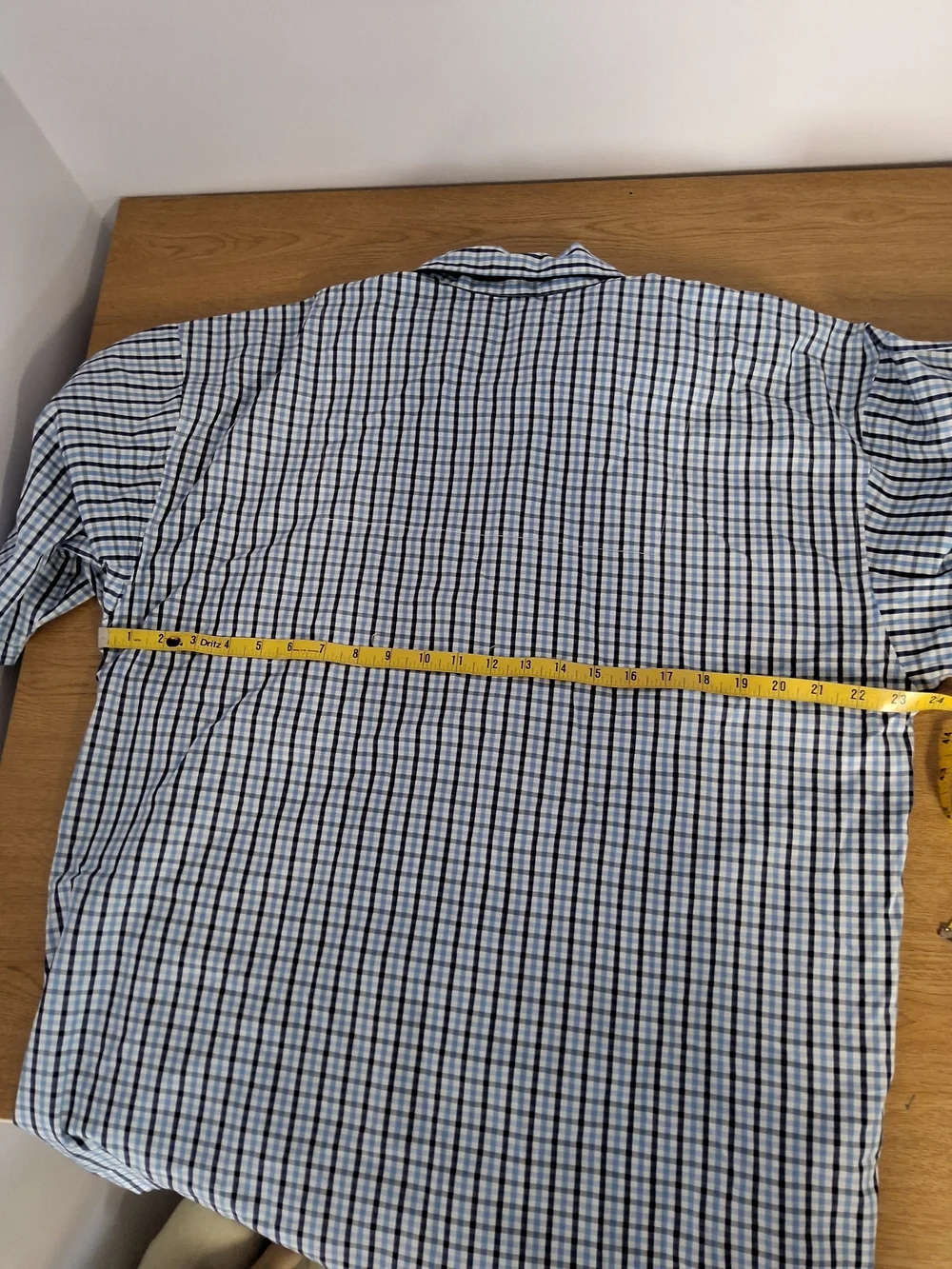 Polo Ralph Lauren Men's Blue White Black Check Woven Cotton Button-Up Pocket L